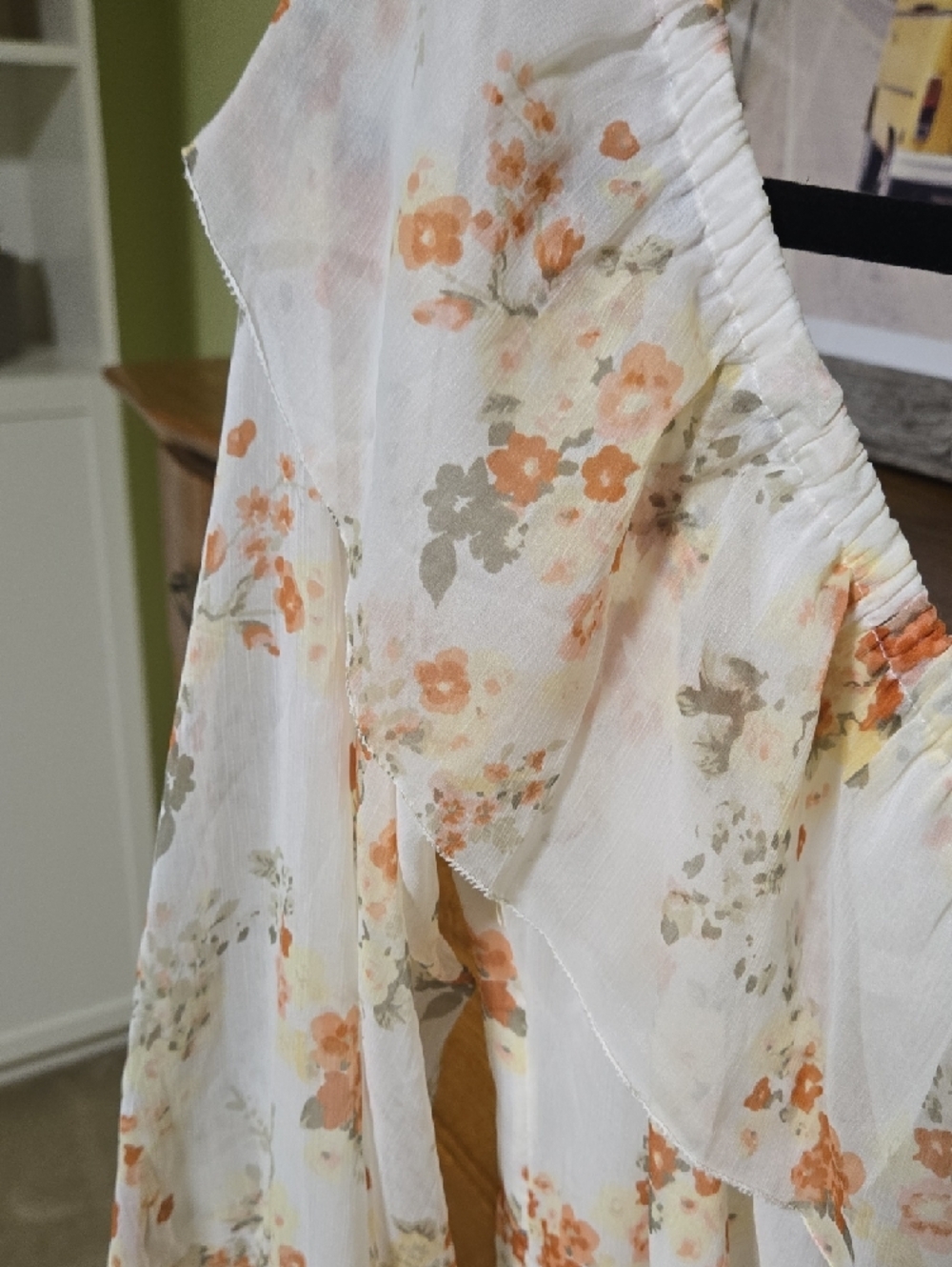 Abercrombie & Fitch White Floral Off-Shoulder Tie-Front Bodysuit - Picture 4 of 5